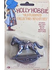 Single Detail Page Misc: Vintage HOLLY HOBBIE Die Cast METAL HOBBY HORSE No. 16 "Old Fashioned Collectors Miniatures" (1976 Durham) - Durham Industries, made in Hong Kong