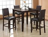 5 Pc Derick Counter Height Table and 4 Stools Set
