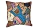 Exotic Sari Patchwork Beaded Sari Floor Pillows Cushion Cover 24"