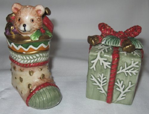 Fitz and Floyd Winter Pepper Shakers