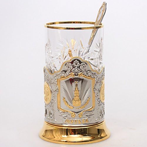 Tea Glass Holder Russian Podstakannik Moscow for Hot or Cold Liquids Drinking Glass Holder