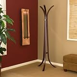 Adesso Contour Coat Rack, Walnut