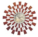 CK1384 Wooden Sunburstdesign EAMES ERA 50's Clock Vintage Wall Clock made by OAK wood,Oversized clock