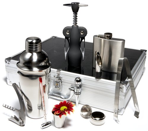 12-Piece Martini and Wine Set in Aluminum Case