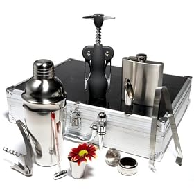 Pinzon 12-Piece Martini and Wine Set in Aluminum Case
