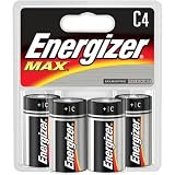 Energizer Max Alkaline Batteries, C, 4 Batteries/Pack