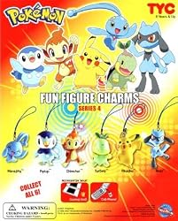 Pokemon Charms Set of 6 Vending Machine Toys - Series 4