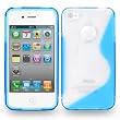 Etui ORIGINAL Bleu lagon "Le S" HYBRID de MUZZANO pour APPLE IPHONE 4S + 3 Films de Protection Ecran UltraClear Pour APPLE IPHONE 4S