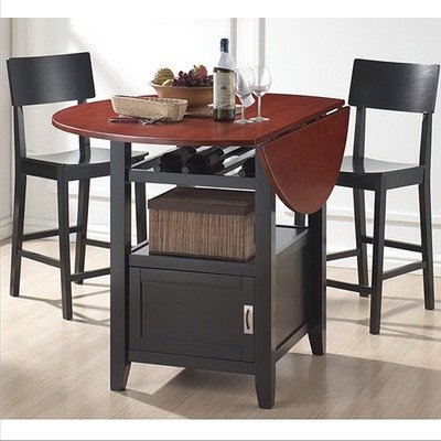 Baxton Studio Dayton 5-Piece Modern Drop-Leaf Pub Table Dining Set Baxton Studio Dayton 5-Piece Modern Drop-Leaf Pub Table Dining Set