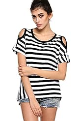 Striped Print Polyester High-Low-Hem  Dress