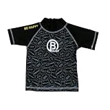 男の子キッズ[BossPerson(ボスパーソン)]キッズ男の子半袖ラッシュガードスイムウェア◇黒-サックス-120