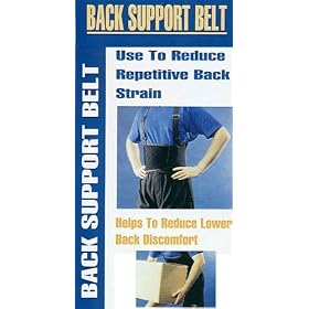 Back Brace Support Weight Lifting Belt w/ Suspenders ~ Large Size(38"-47")