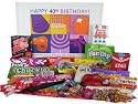 40th Birthday Gift Basket Box of Retro Candy