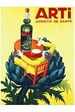 Aperitif Arti by Unknown. CANVAS WITH BRUSHSTROKES with 1 1/2 inch bars. 23.28 inches width by 31.36 inches height. Highest Quality Art Poster Print