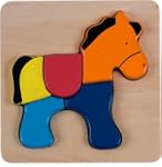 Bieco - Puzzle aus Holz, erhaben, Pferd
