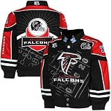NFL Atlanta Falcons Infant Black-Red Scoreboard Full Button Twill Jacket (12 Months)
