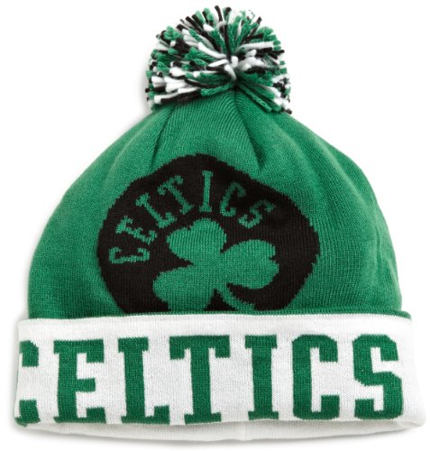 NBA Men's Long Knit Hat - Ke81Z, Boston Celtics, One Size , Boston Celtics , Black/Kelly Green