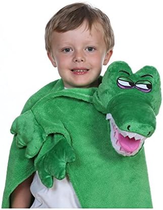 Cuddle Buddy Childrens Snuggly Animal Fleece Blanket (44inch x 32inch) (Crocodile)