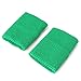 Mallofusa 10 Pack Colorful Sports Basketball Football Absorbent Wristband Party Outdoor Activity (Green)