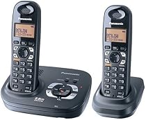 Panasonic 5.8 GHZ Expandable Digital Cordless Answering System - Dual Handset System (KX-TG4322B)