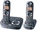 Panasonic 5.8 GHZ Expandable Digital Cordless Answering System - Dual Handset System (KX-TG4322B)
