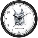 Boxer Dog Wall Clock by WatchBuddy Timepieces (Black Frame)