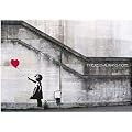 Banksy Girl with rot Balloon There is Always Hope Graffiti Poster Plakat Ma�nahmen 59cm von 42cm