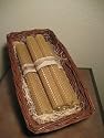 Gift Baskets - 3 Pairs of Beeswax Honeycomb Tapers in NATURAL