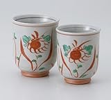 花鳥湯呑（大・小セット）　　【千茶 美濃焼】