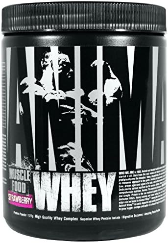 Best Universal Nutrition, Animal Muscle Food, Whey, Strawberry, 127 g, (4 PACK), Fit &amp; Fresh, CleanTek, Shaker Cup with Ice Wand Agitator &amp; Storage Cup, 1 Cup BUNDLE
