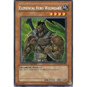Yu Gi Oh Elemental Hero Wildheart Limited Edition Foil Trading Card