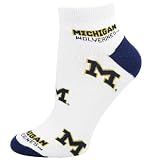 Michigan Wolverines White Juvenile 6-8 (903) Team Logo Socks
