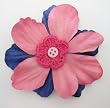 Handmade Paper Flower Pin - Mini Crochet Center Flower - One-of-a-kind Handmade Paper Flower Pin - Mini Crochet Center Flower - One-of-a-kind