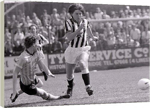 Box Canvas Print of Cambridge v Newcastle United Football 1984 from Mirror Photos