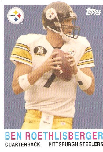 2008 Topps Turn Back the Clock #14 Ben Roethlisberger - Pittsburgh Steelers (Football Cards) Mint Condition - In Protective Display Case!