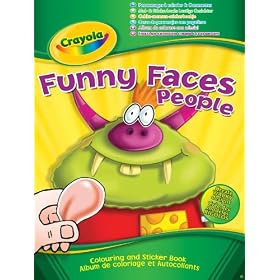Crayola Funny Faces Colouring and Sticker Book (People or Animals)