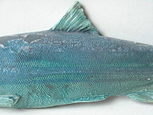 Large Raku Salmon Decorative Indoor Pottery Art Fish Wall Art