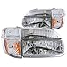 Anzo USA 111040 Ford Explorer Crystal with Amber Corner Chrome Headlight Assembly - (Sold in Pairs)