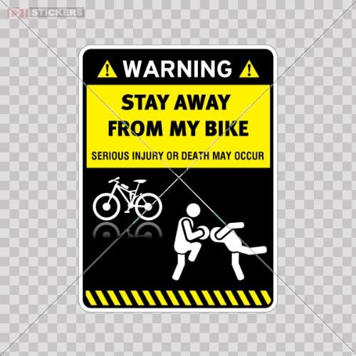 Humor Funny Sing Vinyl ,Laptop,Notebook,Macbook Danger Sticker Warning Sign Stay Aw Size: 4 X 3 Inches Vinyl color print