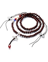 Honeystore Girls 14 k Gold Beaded Red Agate Coral Lasurite Chamilia Beads Rutilated Quartz Lobular Red Sandalwood Stretch Bracelet Color Multicolor