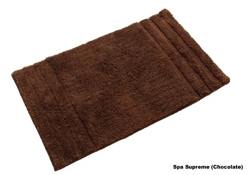 Homescapes Spa Supreme Luxury Bath Mat, Chocolate, Very Heavy 1800 GSM, Super Soft Plush Cotton Rug , 50x80cm, Washable at Home.