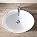 Mecor 20''x13.7'' Oval White Porcelain Bathroom Ceramic Vessel Sink Bowl Basin with Pop-up Drain