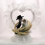 Cowboy Couple in Rope Love Knot Western Cake Top