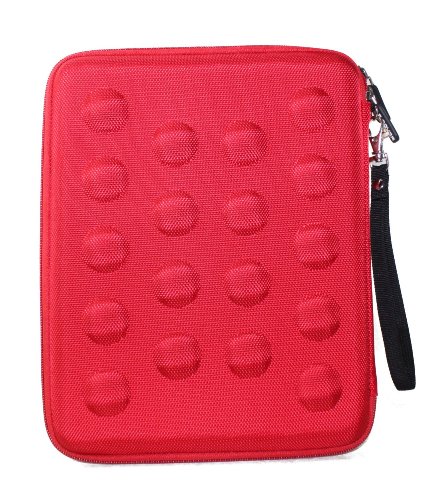 Amazing Accessory (TM) EVA-Molded Bubbles Shell Tablet Carrying Case (Red) for 8-inch nabi DreamTab 8 HD8 Tablet + one Mini Stylus Pen