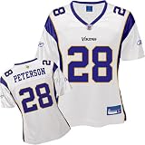 Adrian Peterson White Reebok Replica Minnesota Vikings Women's Jersey - XX-Large