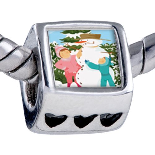 Christmas Beads Pandora Style Bead Snowman Making Beads Gift Fits Pandora Bracelet