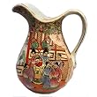 Oriental Rose Medallion Pitcher - hand painted porcelain