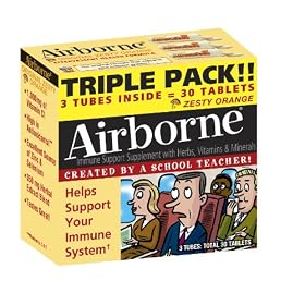 Airborne Effervescent Health Formula, Zesty Orange, 30-Count Boxes