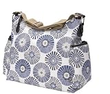 Kiwi Blue Floral Disc Hobo Diaper Bag