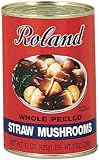 Roland Peeled Straw Mushrooms, 15-Ounce Tins (Pack of 24)